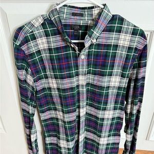 J. Crew Men's Multicolor Plaid Button-Down Shirt